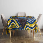 Parramatta Eels Tablecloth The Scream of Lightning Eyes - Indigenous Dot Ripping Effect