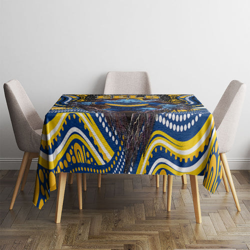 Parramatta Eels Tablecloth The Scream of Lightning Eyes - Indigenous Dot Ripping Effect