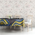 Parramatta Eels Tablecloth The Scream of Lightning Eyes - Indigenous Dot Ripping Effect