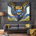 Parramatta Eels Tapestry The Scream of Lightning Eyes - Indigenous Dot Ripping Effect