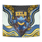 Parramatta Eels Tapestry The Scream of Lightning Eyes - Indigenous Dot Ripping Effect