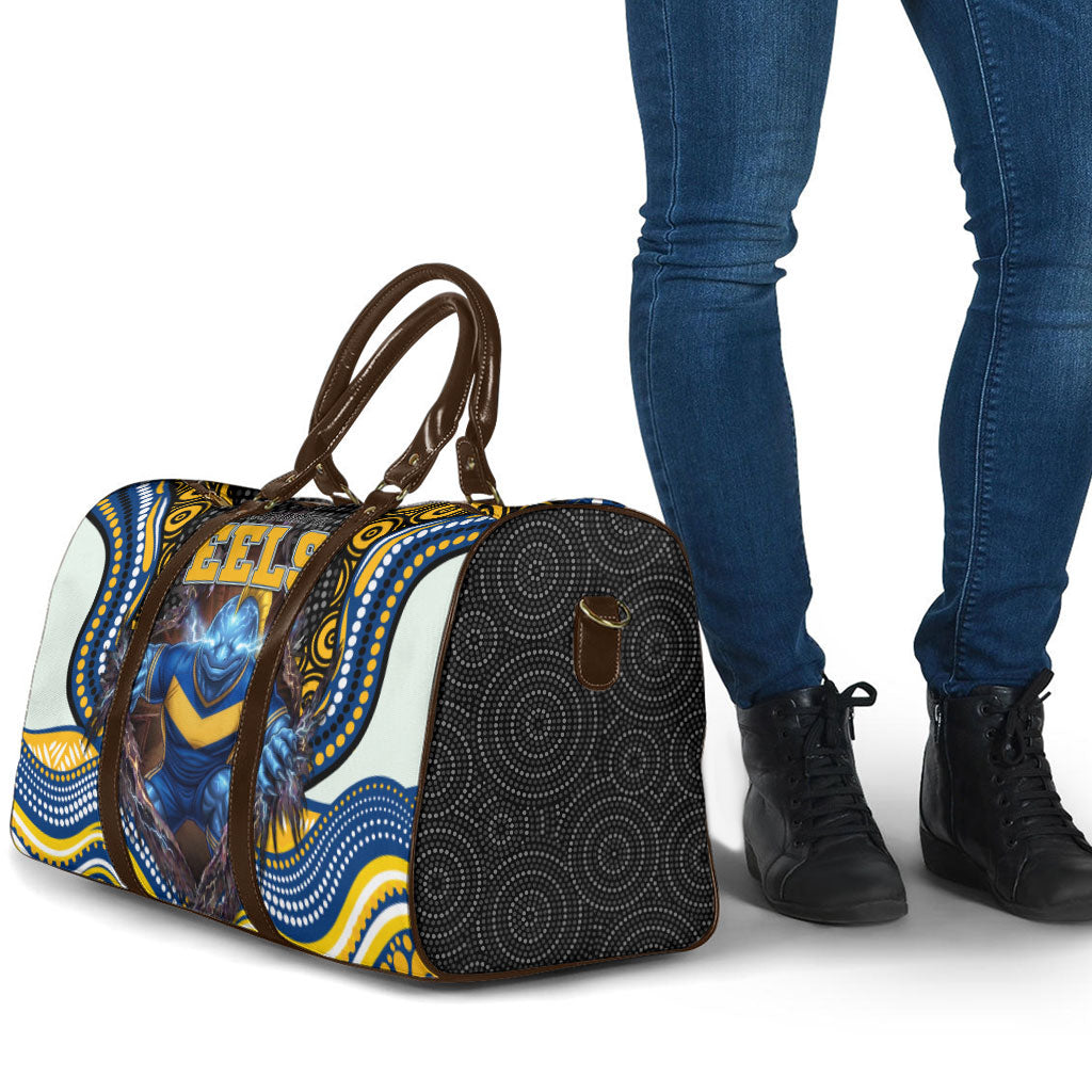 Parramatta Eels Travel Bag The Scream of Lightning Eyes - Indigenous Dot Ripping Effect