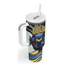 Parramatta Eels Tumbler With Handle The Scream of Lightning Eyes - Indigenous Dot Ripping Effect