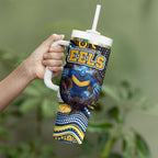 Parramatta Eels Tumbler With Handle The Scream of Lightning Eyes - Indigenous Dot Ripping Effect