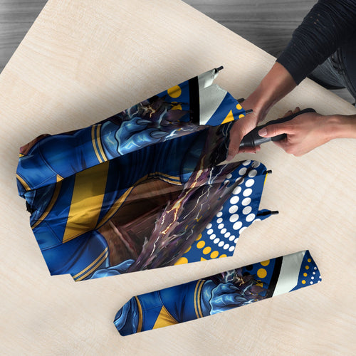 Parramatta Eels Umbrella The Scream of Lightning Eyes - Indigenous Dot Ripping Effect