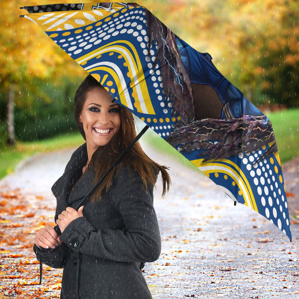 Parramatta Eels Umbrella The Scream of Lightning Eyes - Indigenous Dot Ripping Effect
