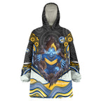 Parramatta Eels Wearable Blanket Hoodie The Scream of Lightning Eyes - Indigenous Dot Ripping Effect
