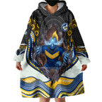 Parramatta Eels Wearable Blanket Hoodie The Scream of Lightning Eyes - Indigenous Dot Ripping Effect