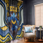 Parramatta Eels Window Curtain The Scream of Lightning Eyes - Indigenous Dot Ripping Effect