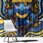 Parramatta Eels Window Curtain The Scream of Lightning Eyes - Indigenous Dot Ripping Effect