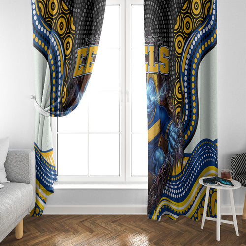 Parramatta Eels Window Curtain The Scream of Lightning Eyes - Indigenous Dot Ripping Effect