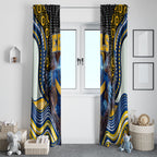Parramatta Eels Window Curtain The Scream of Lightning Eyes - Indigenous Dot Ripping Effect