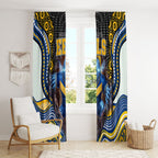 Parramatta Eels Window Curtain The Scream of Lightning Eyes - Indigenous Dot Ripping Effect
