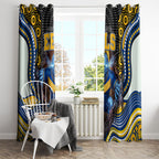 Parramatta Eels Window Curtain The Scream of Lightning Eyes - Indigenous Dot Ripping Effect