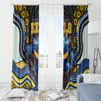 Parramatta Eels Window Curtain The Scream of Lightning Eyes - Indigenous Dot Ripping Effect