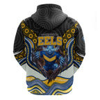 Parramatta Eels Zip Hoodie The Scream of Lightning Eyes - Indigenous Dot Ripping Effect
