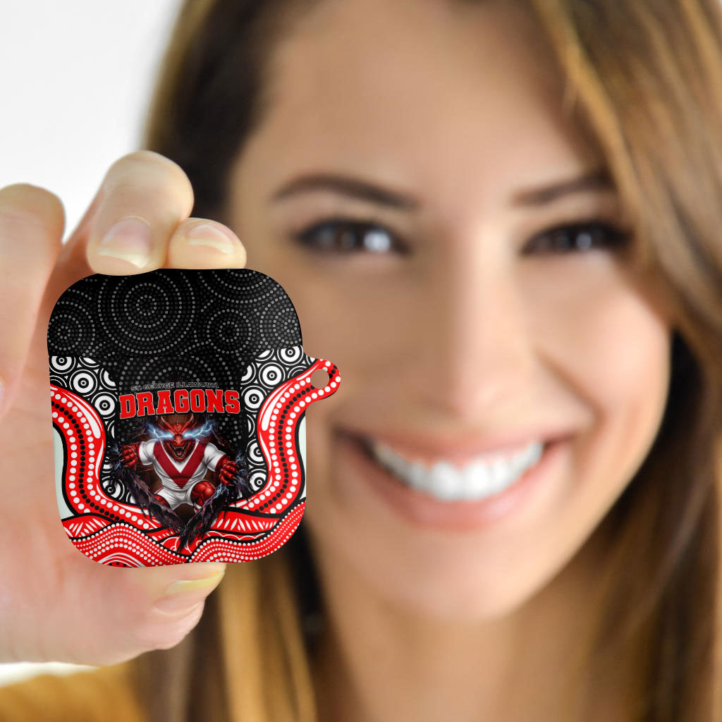 St George Illawarra Dragons AirPods Case The Scream of Lightning Eyes - Indigenous Dot Ripping Effect