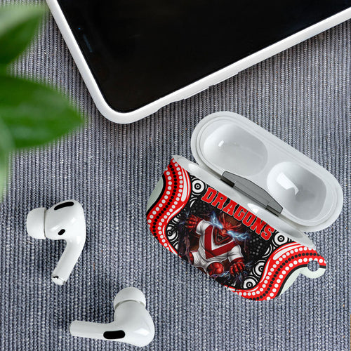 St George Illawarra Dragons AirPods Case The Scream of Lightning Eyes - Indigenous Dot Ripping Effect