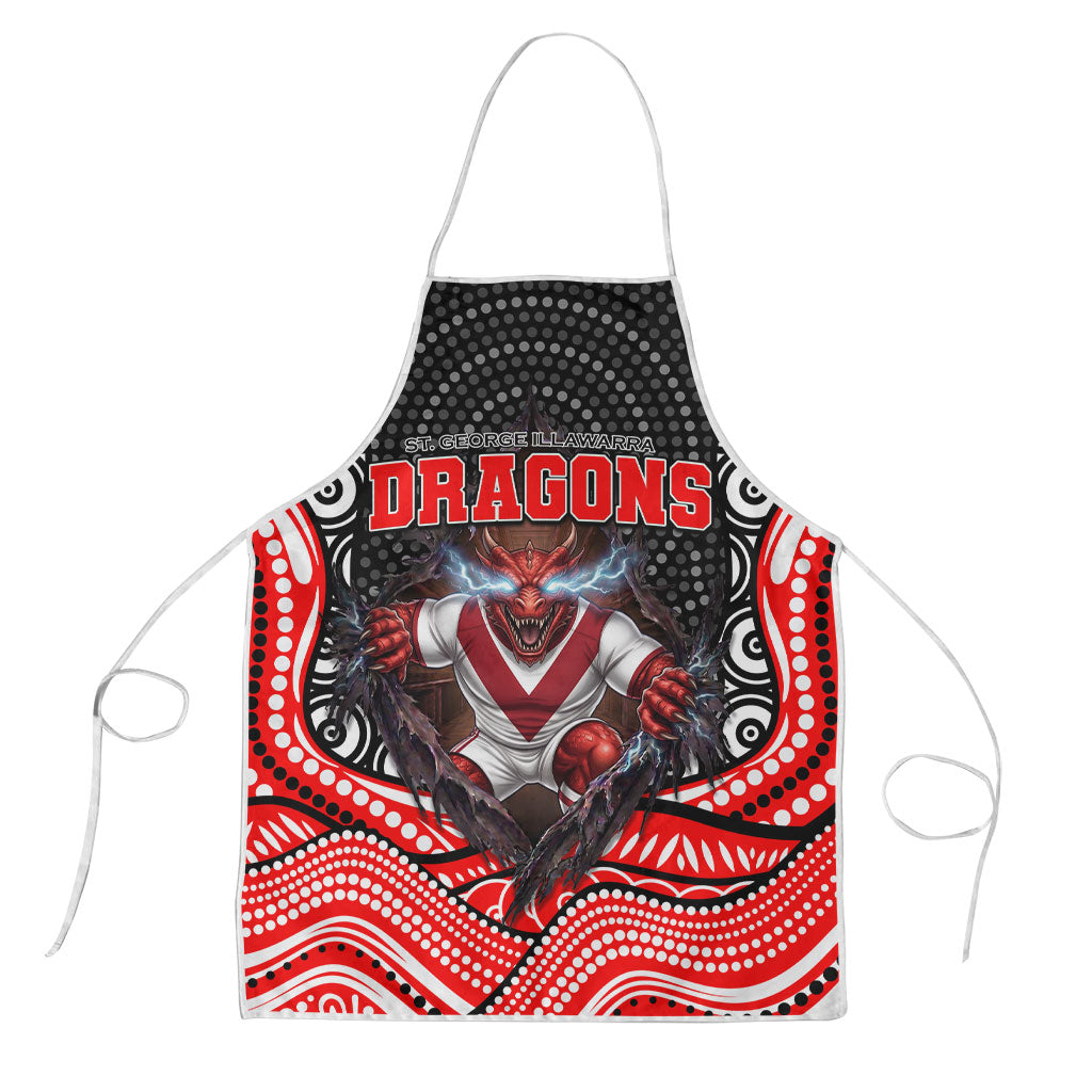 St George Illawarra Dragons Apron The Scream of Lightning Eyes - Indigenous Dot Ripping Effect