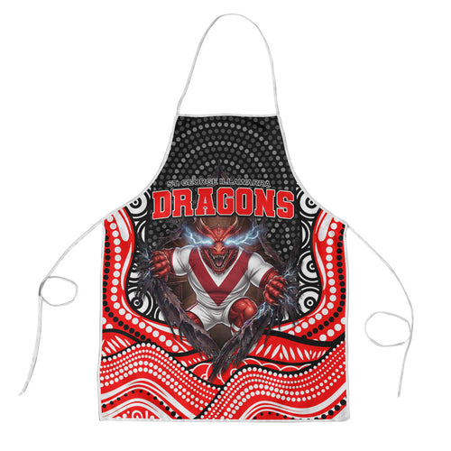 St George Illawarra Dragons Apron The Scream of Lightning Eyes - Indigenous Dot Ripping Effect
