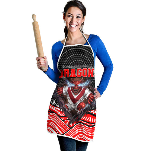 St George Illawarra Dragons Apron The Scream of Lightning Eyes - Indigenous Dot Ripping Effect