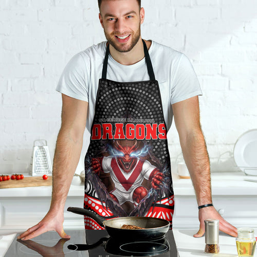 St George Illawarra Dragons Apron The Scream of Lightning Eyes - Indigenous Dot Ripping Effect