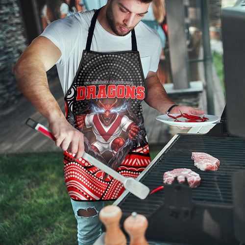 St George Illawarra Dragons Apron The Scream of Lightning Eyes - Indigenous Dot Ripping Effect