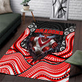 St George Illawarra Dragons Area Rug The Scream of Lightning Eyes - Indigenous Dot Ripping Effect