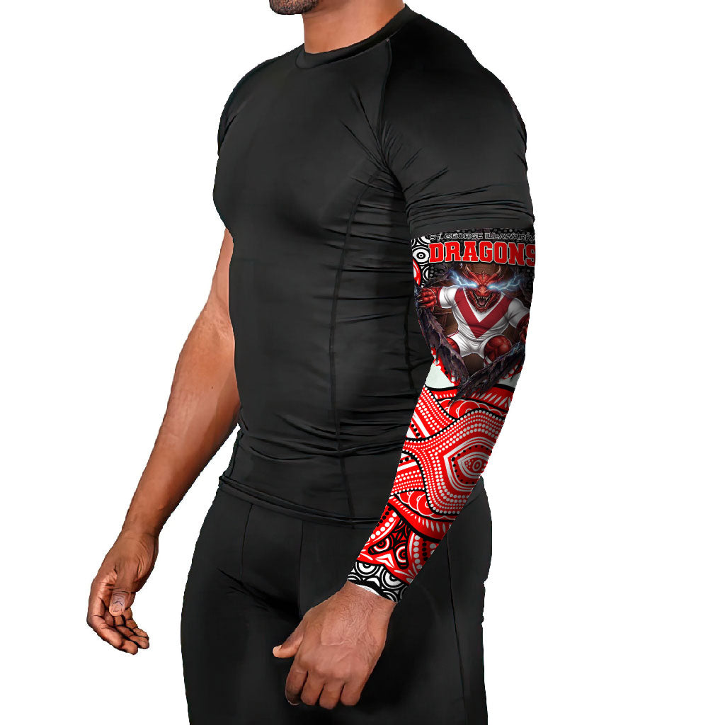 St George Illawarra Dragons Arm Sleeves The Scream of Lightning Eyes - Indigenous Dot Ripping Effect