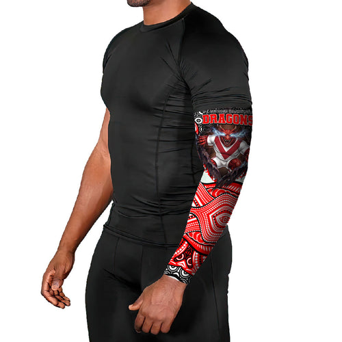 St George Illawarra Dragons Arm Sleeves The Scream of Lightning Eyes - Indigenous Dot Ripping Effect