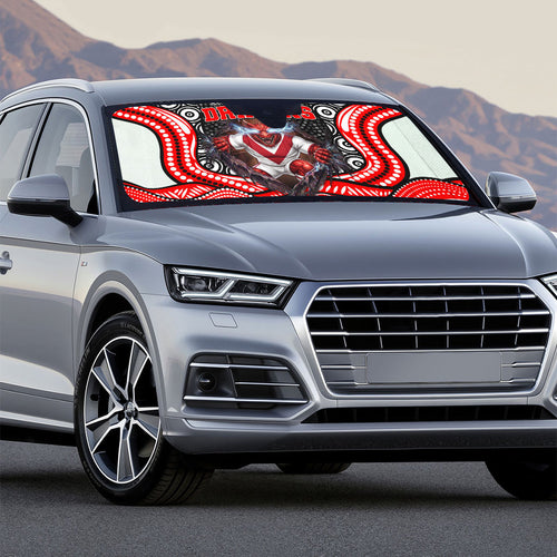St George Illawarra Dragons Auto Sun Shade The Scream of Lightning Eyes - Indigenous Dot Ripping Effect