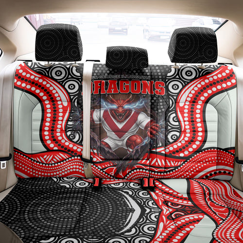 St George Illawarra Dragons Back Car Seat Cover The Scream of Lightning Eyes - Indigenous Dot Ripping Effect