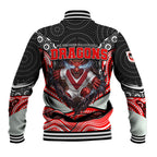 St George Illawarra Dragons Baseball Jacket The Scream of Lightning Eyes - Indigenous Dot Ripping Effect