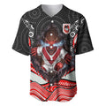 St George Illawarra Dragons Baseball Jersey The Scream of Lightning Eyes - Indigenous Dot Ripping Effect