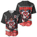 St George Illawarra Dragons Baseball Jersey The Scream of Lightning Eyes - Indigenous Dot Ripping Effect