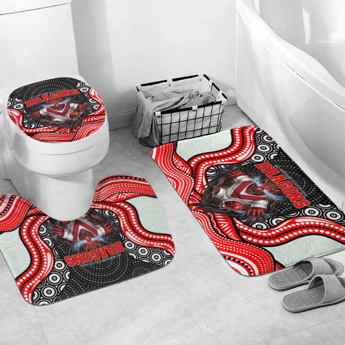 St George Illawarra Dragons Bathroom Set The Scream of Lightning Eyes - Indigenous Dot Ripping Effect