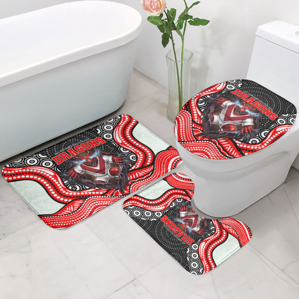St George Illawarra Dragons Bathroom Set The Scream of Lightning Eyes - Indigenous Dot Ripping Effect
