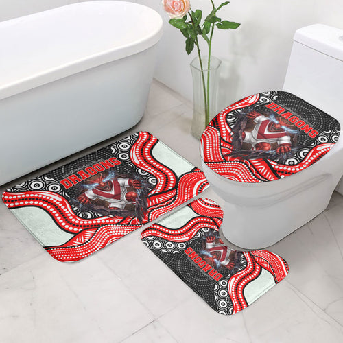St George Illawarra Dragons Bathroom Set The Scream of Lightning Eyes - Indigenous Dot Ripping Effect