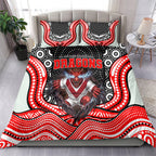 St George Illawarra Dragons Bedding Set The Scream of Lightning Eyes - Indigenous Dot Ripping Effect