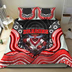 St George Illawarra Dragons Bedding Set The Scream of Lightning Eyes - Indigenous Dot Ripping Effect