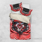 St George Illawarra Dragons Bedding Set The Scream of Lightning Eyes - Indigenous Dot Ripping Effect
