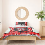 St George Illawarra Dragons Bedding Set The Scream of Lightning Eyes - Indigenous Dot Ripping Effect
