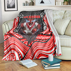 St George Illawarra Dragons Blanket The Scream of Lightning Eyes - Indigenous Dot Ripping Effect