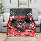 St George Illawarra Dragons Blanket The Scream of Lightning Eyes - Indigenous Dot Ripping Effect