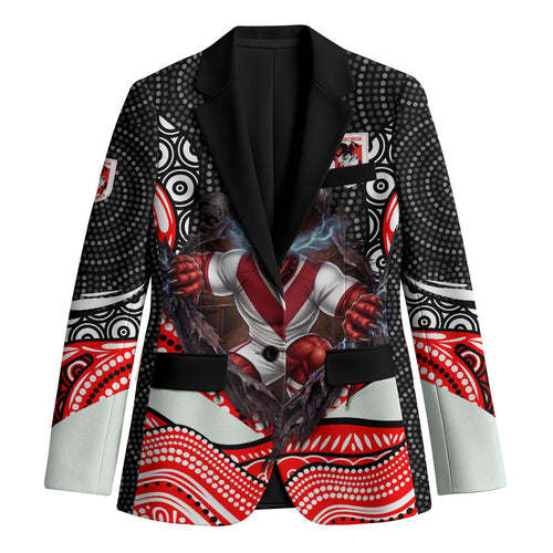 St George Illawarra Dragons Blazer The Scream of Lightning Eyes - Indigenous Dot Ripping Effect