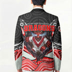 St George Illawarra Dragons Blazer The Scream of Lightning Eyes - Indigenous Dot Ripping Effect