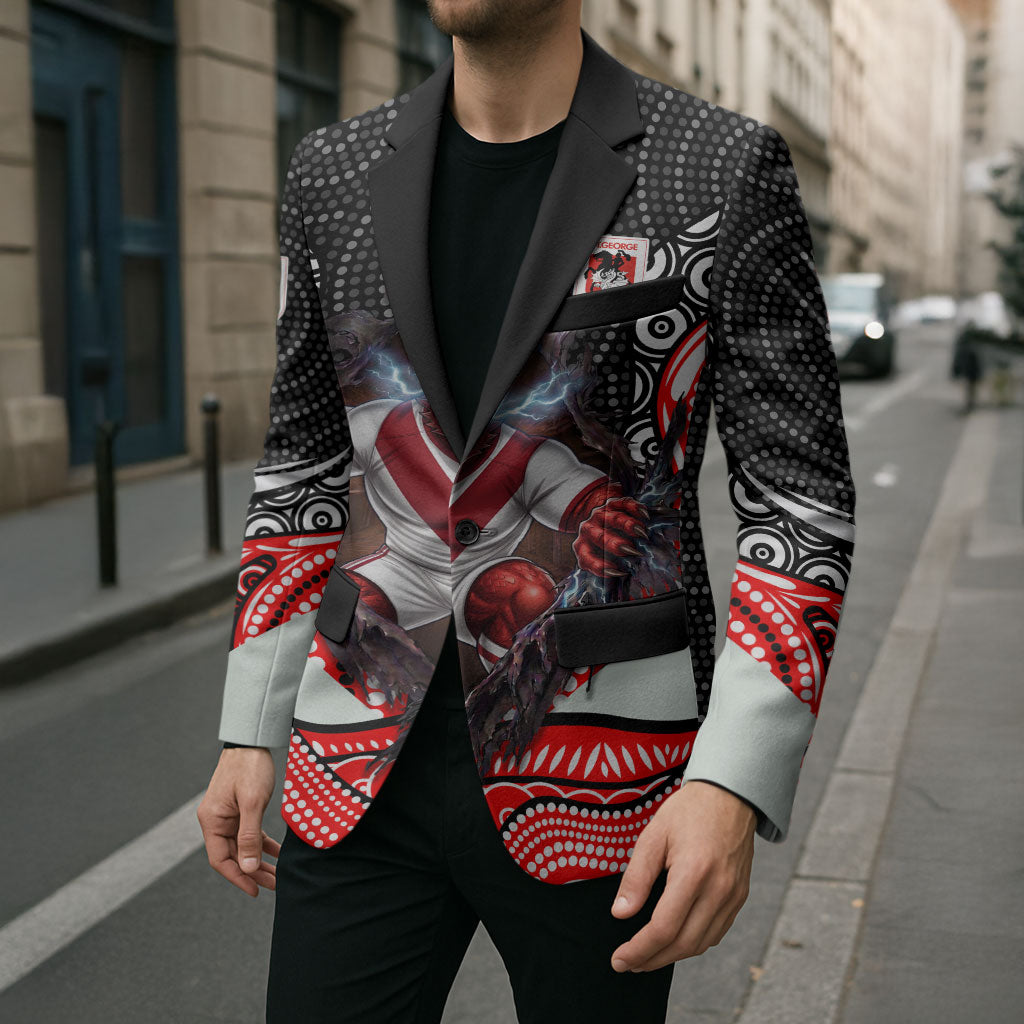 St George Illawarra Dragons Blazer The Scream of Lightning Eyes - Indigenous Dot Ripping Effect