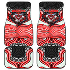 St George Illawarra Dragons Car Mats The Scream of Lightning Eyes - Indigenous Dot Ripping Effect
