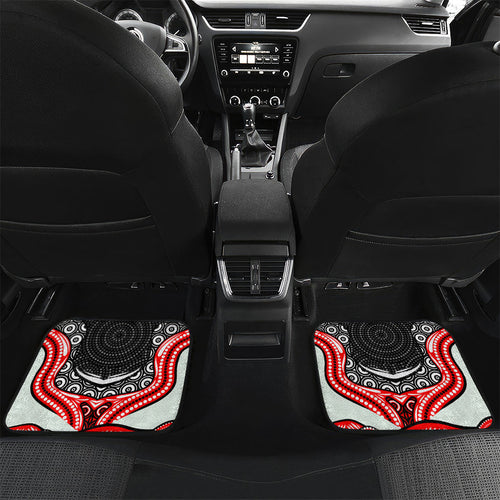 St George Illawarra Dragons Car Mats The Scream of Lightning Eyes - Indigenous Dot Ripping Effect