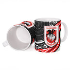 St George Illawarra Dragons Ceramic Mug The Scream of Lightning Eyes - Indigenous Dot Ripping Effect